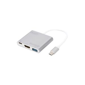 DIGITUS USB 3.0 Type-C HDMI Multiport Adaptor - Ekstern videoadapter - Parade PS176 - USB-C - HDMI