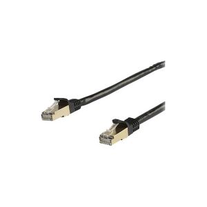 StarTech.com 5m CAT6A Ethernet kabel, 10 Gigabit skærmet RJ45 100W PoE Patchkabel, CAT 6A 10GbE STP netværkskabel m/trækningsaflastning, sort, Fluke