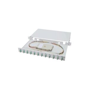 DIGITUS Professional DN-96321/3 - Fiber optisk splice boks - SC Duplex MM X 12 - grå, RAL 7035 - 1U - 19