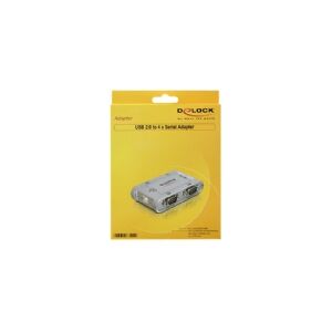 Delock USB 2.0 to 4 port serial HUB - Seriel adapter - USB 2.0 - RS-232 x 4