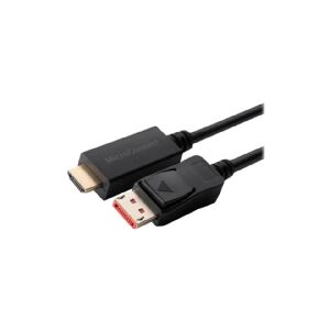MicroConnect - Videoadapter - DisplayPort han haspet til HDMI han - 50 cm - sort - 4K60Hz (4096 x 2160) support