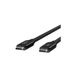 Belkin Components Belkin CONNECT - USB-kabel - 24 pin USB-C (han) til 24 pin USB-C (han) - USB 2.0 / USB 3.2 / USB4 / Thunderbolt 3 - 80 cm - USB Power Delivery (100 W)