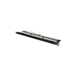 Extralink - Patchpanel - kan monteres på stativ - CAT 6 - UTP - RJ-45 X 24 - 0,5U - 19