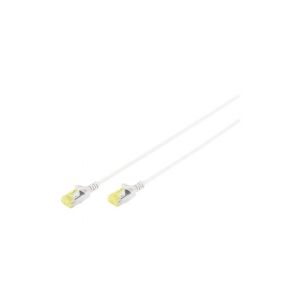 DIGITUS Slim - Patchkabel - RJ-45 (han) til RJ-45 (han) - 15 m - UTP - CAT 6a - halogenfri, formet, knastfri - grå