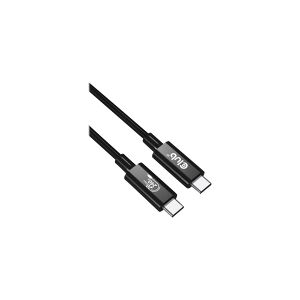 Club-3d Club 3D - USB-kabel - 24 pin USB-C (han) til 24 pin USB-C (han) - USB4 Gen2x2 - 48 V - 5 A - 2 m - tovejs, 4K60 Hz support, op til 240 W strømforsyningssupport, forlænget strømrækkevidde (EPR)