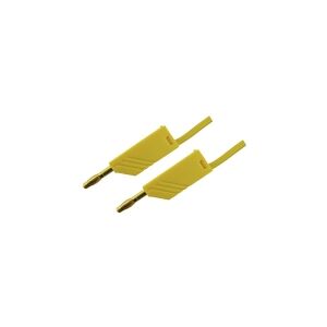 SKS Hirschmann MLN 200/2,5 GE Prøveledning [Lamelstik 4 mm - Lamelstik 4 mm] 2.00 m Gul 1 stk