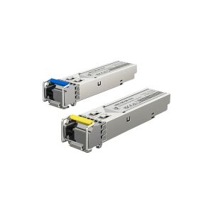 Ubiquiti - SFP (mini-GBIC) transceiver modul - 1GbE - 1000Base-BiDi - LC enkelttilstand - op til 3 km - 1310 nm / 1550 nm (pakke med 2)