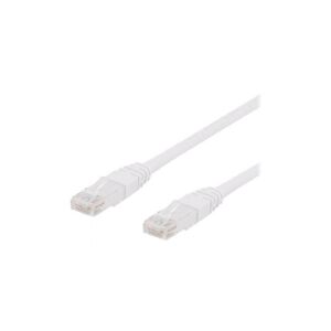 X-Shield - Patchkabel - RJ-45 (han) til RJ-45 (han) - 5 m - UTP - CAT 6 - halogenfri, formet - hvid