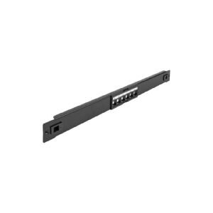 Delock - Patchpanel (blank) - stativmonterbar - sortering - 1U - 19 - 6 porte