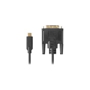 Lanberg - Adapterkabel - dobbeltlink - 24 pin USB-C (han) til DVI-D (han) - USB 3.2 Gen 2 - 1.8 m - 4K60 Hz (3840 x 2160) support - sort