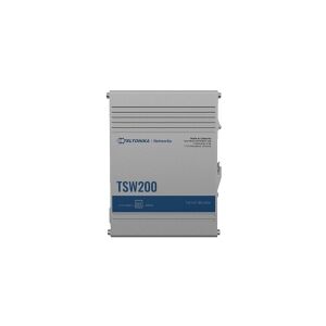 Teltonika TSW200 - Switch - ikke administreret - 8 x 10/100/1000 (PoE) + 2 x SFP - desktop - PoE (240 W) - DC strøm