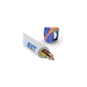 NKT Installationskabel, halogenfri, 3G1,5 mm2 EXQ XTRA Dca hvid 300/500V Qaddy - (500 meter)