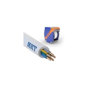 NKT Installationskabel, halogenfri, 5G1,5 mm2 EXQ XTRA Dca hvid 300/500V Qaddy - (400 meter)