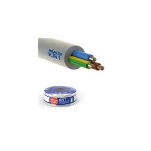 NKT Installationskabel, halogenfri 3G2,5 mm² NOIKLX90 lysegrå 300/500V, ring, udvendig dimension max. 10,0 mm - (100 meter)