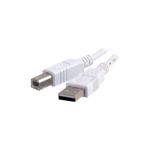 C2G - USB-kabel - USB (han) til USB Type B (han) - USB 2.0 - 3 m - hvid