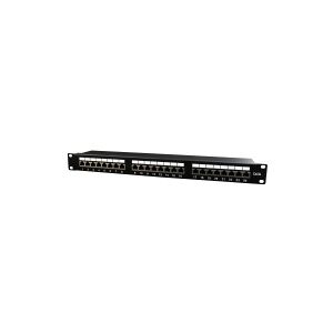 Gembird NPP-C524-002 - Patch panel med kabelstyring - CAT 5e - STP - sort - 1U - 19 - 24 porte