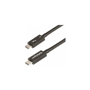StarTech.com 1.6ft (50cm) Thunderbolt 4 Cable, 40Gbps, 100W Power Delivery, 4K/8K Video Support, Intel-Certified Thunderbolt Cable - Compatible w/ USB4/Thunderbolt 3/USB 3.2/USB Type-C/DisplayPort (TBLT4MM50CM) - Thunderbolt kabel - Thunderbolt 4 (han) ti