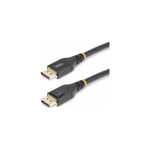 StarTech.com 50ft (15m) VESA-Certified Active DisplayPort 1.4 Cable, DP8K w/HBR3/HDR10/MST/DSC 1.2/HDCP 2.2, 8K 60Hz, 4K 120Hz Video - Active DP 1.4 Cable M/M (DP14A-15M-DP-CABLE) - DisplayPort kabel - DisplayPort (han) til DisplayPort (han) - DisplayPort