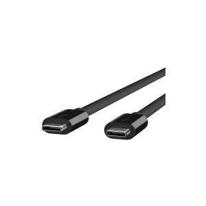 Belkin Components Belkin Thunderbolt 3 - Thunderbolt kabel - 24 pin USB-C (han) til 24 pin USB-C (han) - USB 3.1 Gen 2 / Thunderbolt 3 / DisplayPort 1.2 - 80 cm - sort - for P/N: F4U109tt