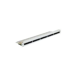 Delock - Patch-panel - CAT 3 - RJ-45 X 25 - lysegrå, RAL 7035 - 1U - 19