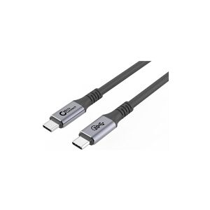MicroConnect - USB-kabel - 24 pin USB-C (han) til 24 pin USB-C (han) - USB 3.2 Gen 2x2 - 20 V - 5 A - 1 m - USB Power Delivery (100 W), op til 20 Gbps datatransferhastighed - sort