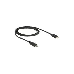 Delock - USB-kabel - 24 pin USB-C (han) til mini-USB Type B (han) - USB 3.1 - 1 m - sort