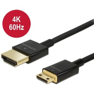 Delock Mini Hdmi Til Hdmi Kabel - Ultra Slim - 2 M - Sort