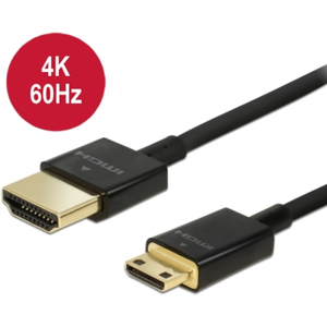 Delock Mini Hdmi Til Hdmi Kabel - Ultra Slim - 0.25 M - Sort