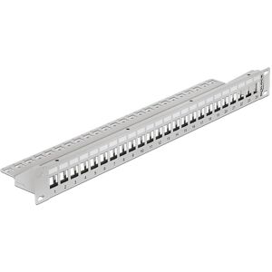 Delock Keystone Patch Panel - 24 Port - Grå - 19 Tommer