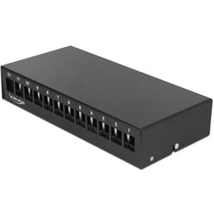 Delock Patch Panel Til Keystone Stik - 12 Port - Sort