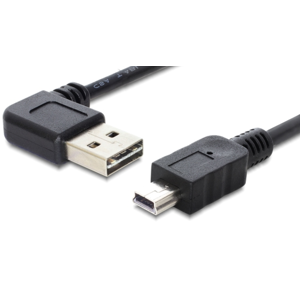 DeLOCK Easy Usb 2.0 Kabel - Usb-A / Mini-B - Vinklet - Sort - 2 M