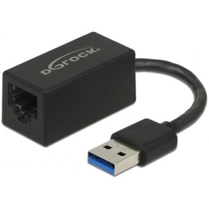 Delock Usb-A 3.2 Gen1 Ethernet Adapter - 10/100/1000 Mbps - Sort