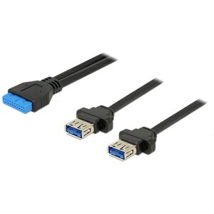 DeLOCK Usb 3.0 Pin Header Hun 2.00 Mm 19 Pin Til 2 X Usb-A 3.0 Hun