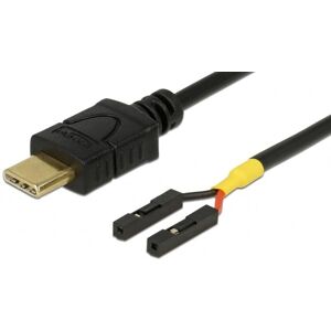 Usb-C Han Til 2 X Pin Han Strømkabel - 20 Cm