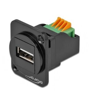 Delock D-Type Modul (Xlr-Stik Port) - Usb-A 2.0 Til Terminal