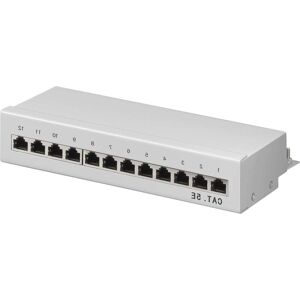 Skærmet Mini/desktop Patch Panel - Cat5e - 12 Port