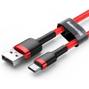 Baseus Usb-C 3.1 Hurtig Oplader Kabel - 3a - Rød - 0.50 M