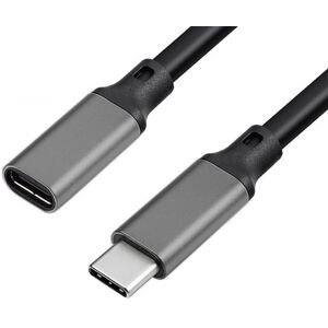 Usb-C 3.2 Gen.2 Forlængerkabel - 5a/100w - Grå - 1 M