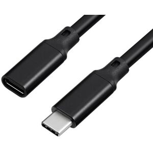 Usb-C 3.2 Gen.2 Forlængerkabel - 5a/100w - Sort - 0.50 M