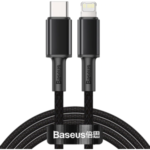 Baseus Usb-C Pd Til Lightning Kabel - 3a/20w - Sort - 1 M