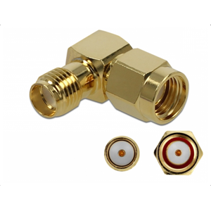 Delock - Rp-Sma Stik Til Sma Hun 90° Adapter - 10 Ghz