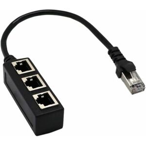 RJ45 Netværk 1 til 3 Port Ethernet Adapter Adapter Kabel Netværkskabel Split