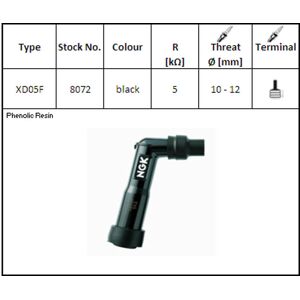 NGK Plug stik XD-05 F, for 12 mm stearinlys, 102?