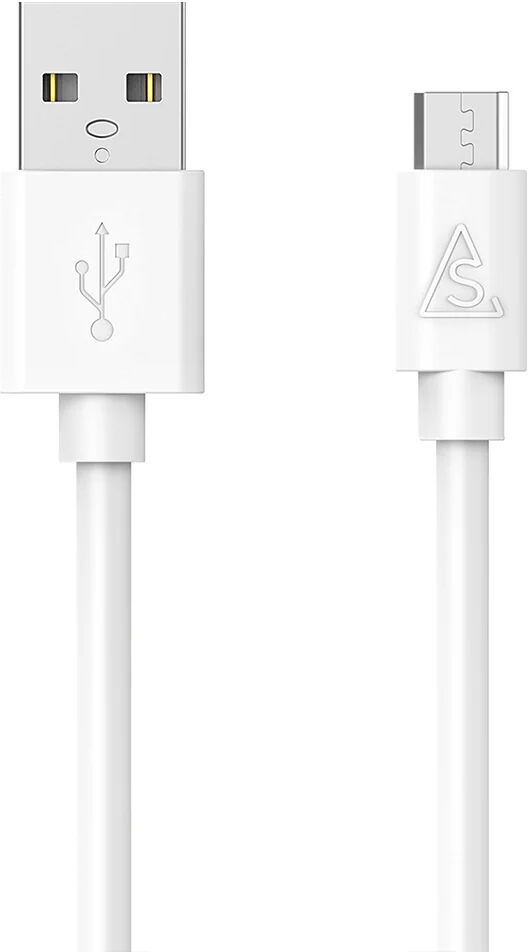 Smartline USB-A til Micro USB Kabel 1 m. - Hvid