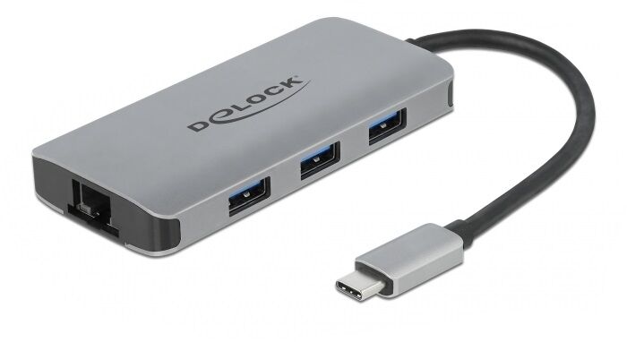 Delock Usb-C 3.1 Hub - Usb-A/usb-C/lan