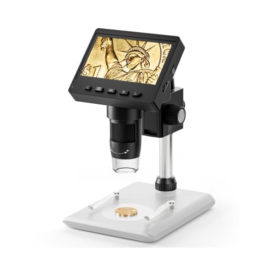Generic Microscopen 4.3 "LCD Digitale Microscoop 1000X Coin Microscoop for Fout Munten USB Vergrootglas Micro Scope Met Hoge Stand 8 LED for Kid