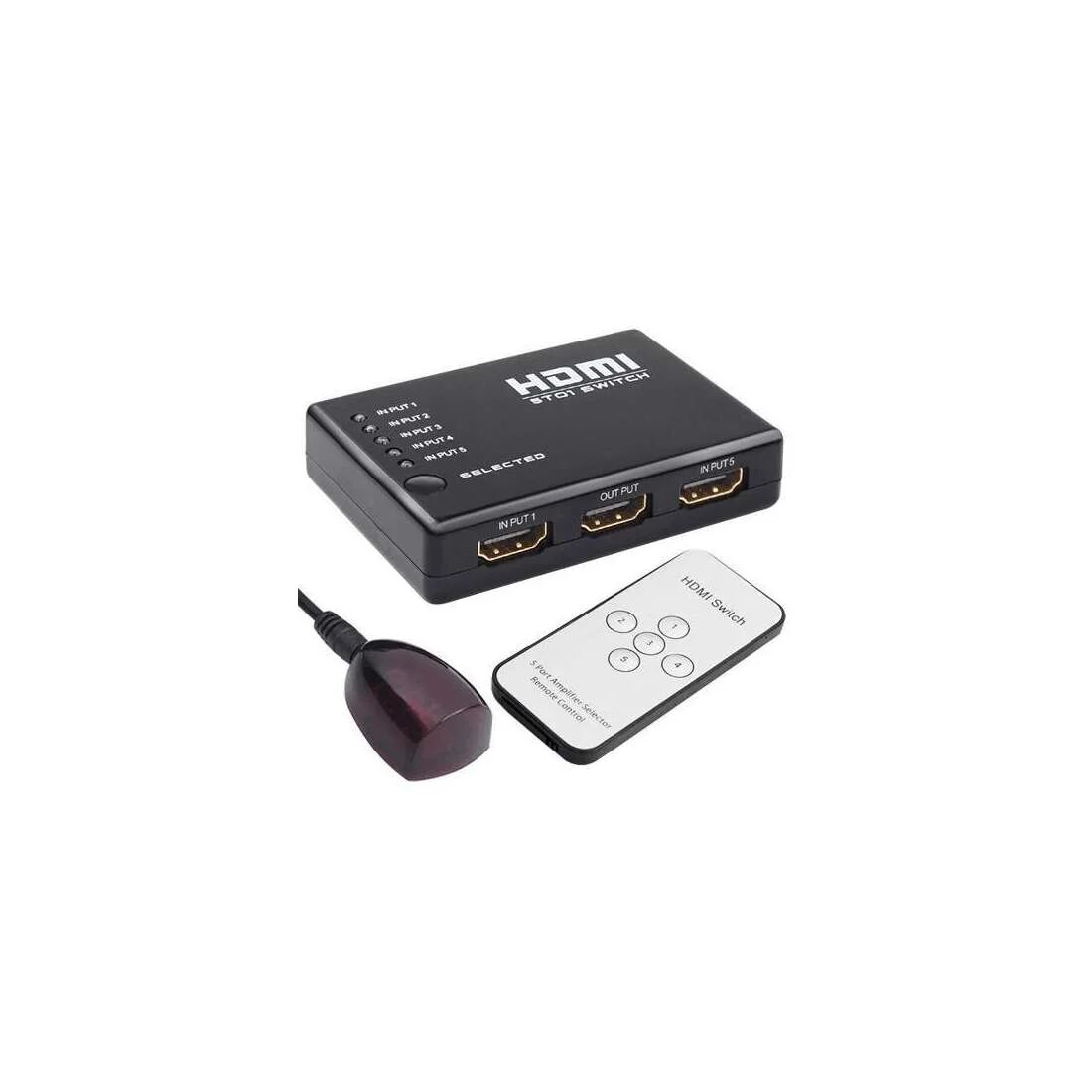 eStore HDMI-Switch med 5 innganger, 1 utgang
