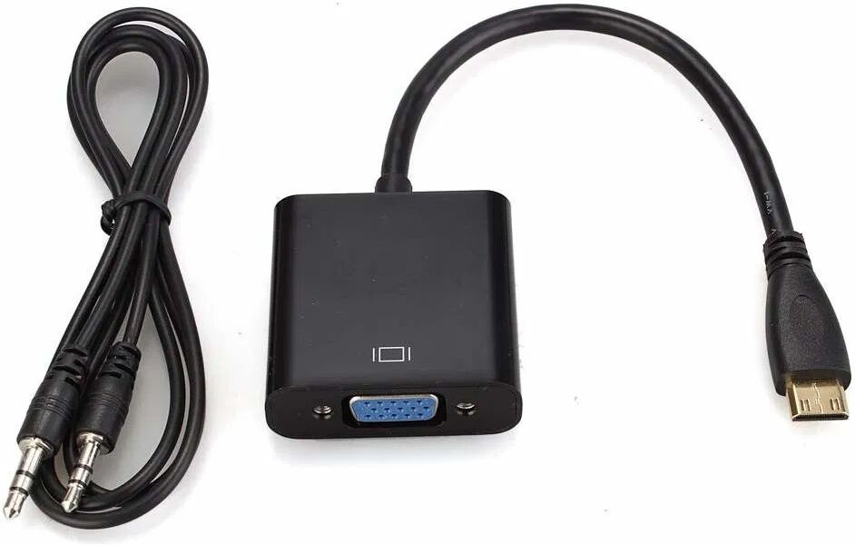 eStore MINI HDMI TO VGA - Adapter med Lyd / PLUG and PLAY