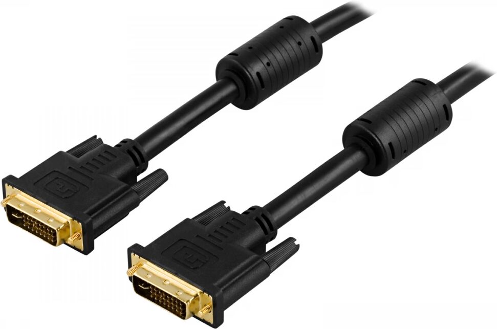 Deltaco DVI Dual Link, DVI-I Han - Han (2 meter)