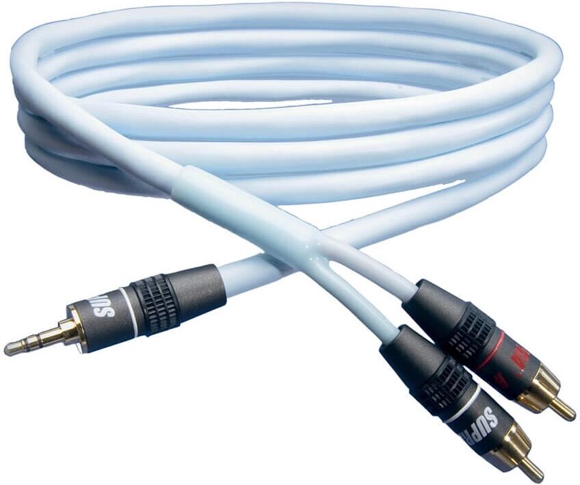 Supra Biline Lydkabel 3,5 mm til 2x RCA - 2 meter